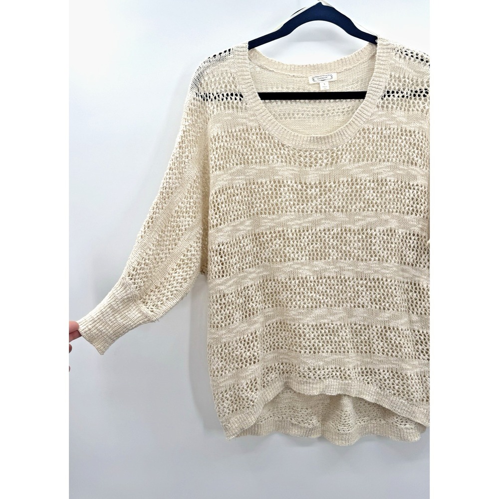 VTG Anthropologie Aphorism Open Knit Sweater Small Dolman Sleeve Oversized Coast
